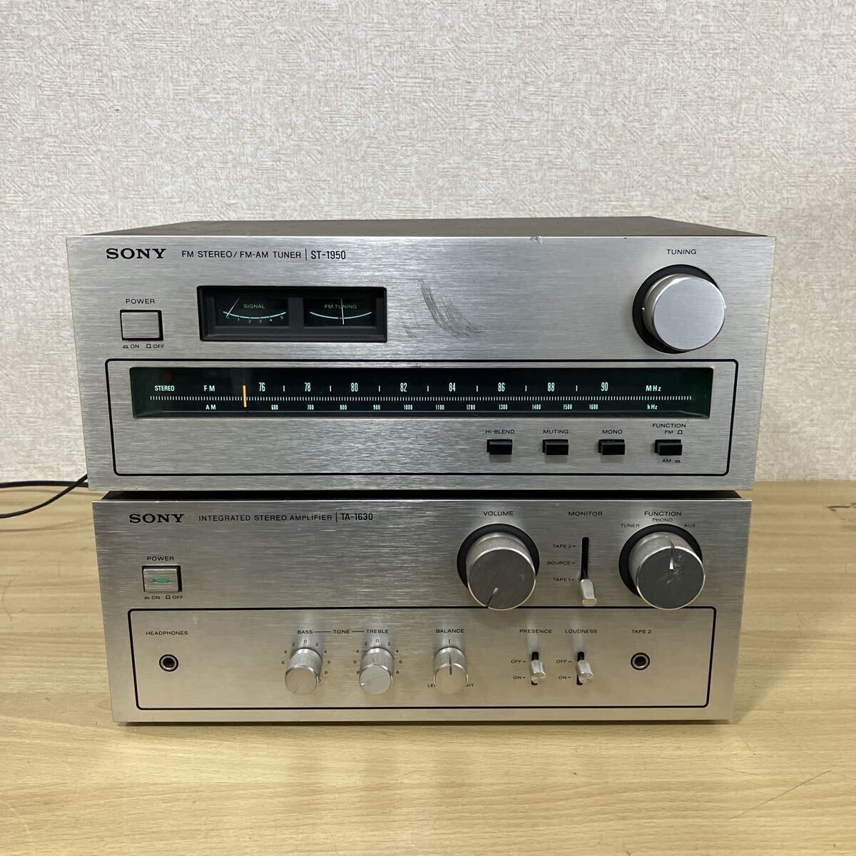 SONY ソニー チューナー ST-1950 プリメインアンプ TA-1630 オーディオ機器 音出し確認済み 通電確認済み 8 サ ス 2785
