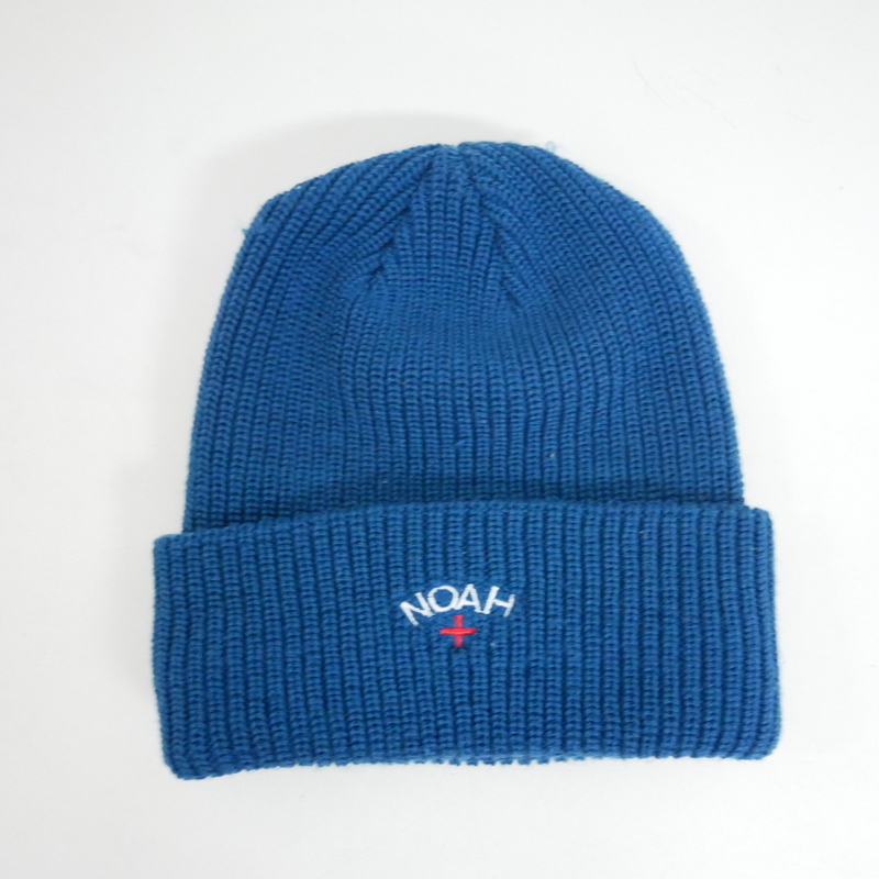 【1円】良好 NOAH ノア 国内正規 Core Logo Beanie コアロゴビーニー ロゴ刺繍 ニットキャップ Teal ティールブルー 青 Free