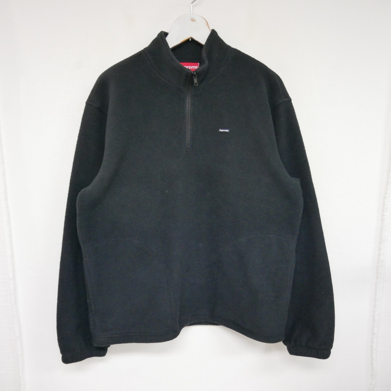 【1円】良好 Supreme 国内正規 19AW 19FW Polartec Half Zip Pullover ポーラテック ハーフジッププルオーバー Small Box Black ブラック M