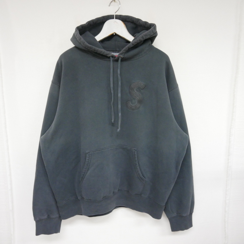 【1円】Supreme 国内正規 23SS Overdyed S Logo Hooded Sweatshirt オーバーダイ Sロゴ フーデッドスウェットシャツ パーカー Black 黒 M