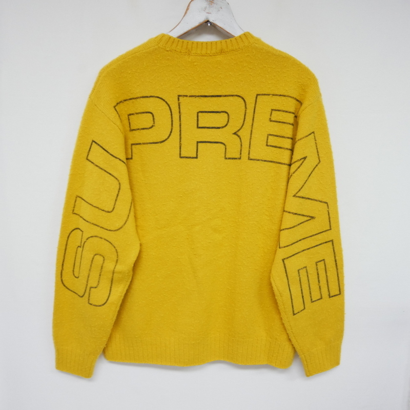 【1円】良好 Supreme 国内正規 26SS Pilled Sweater ピルドセーター ブラッシュド加工 ニット Gold ゴールド S