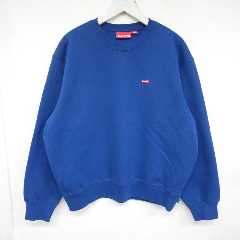 【1円】良好 Supreme 国内正規 24AW Small Box Crewneck スモールボックスクルーネック スウェット Dark Royal ダークロイヤル ブルー 青 S