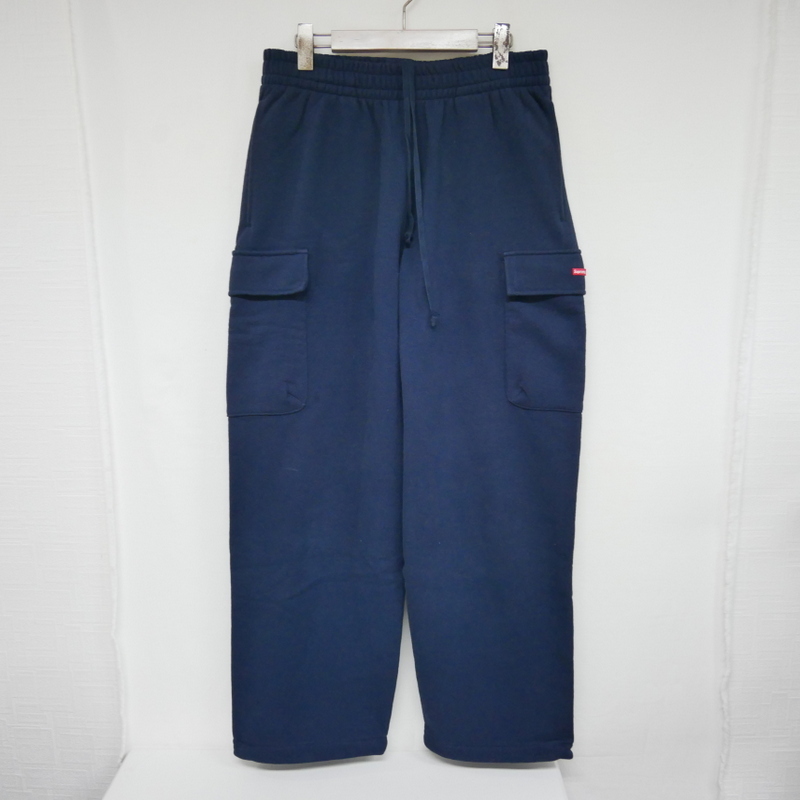 【1円】良好 Supreme 国内正規 25AW 25FW Small Box Cargo Sweatpant スモールボックス カーゴスウェットパンツ Navy ネイビー 紺 S