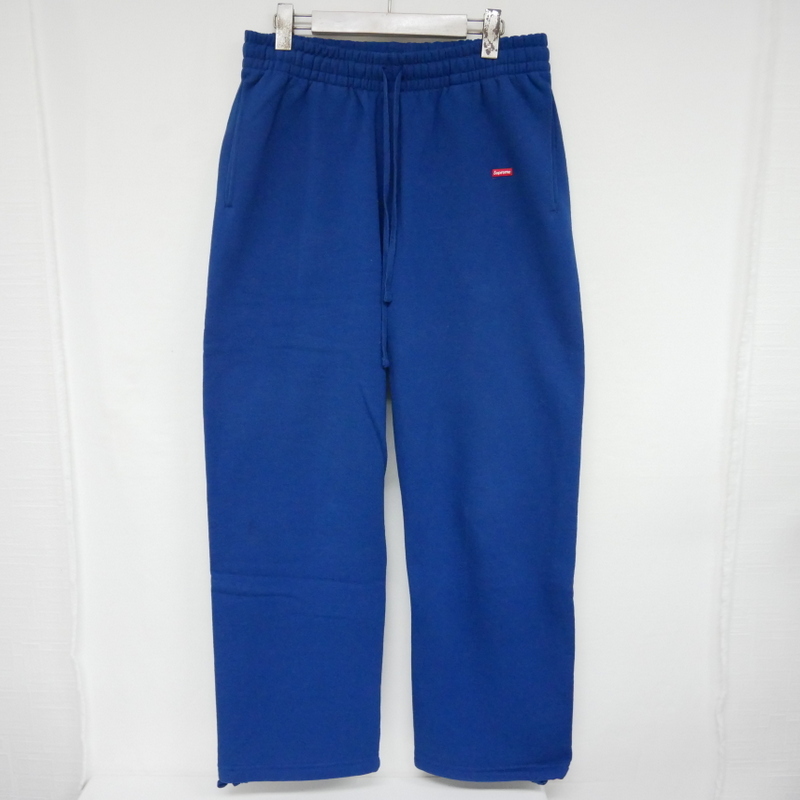 【1円】Supreme 国内正規 24AW 24FW Small Box Drawcord Sweatpant スモールボックス ドローコードスウェットパンツ Dark Royal ブルー S