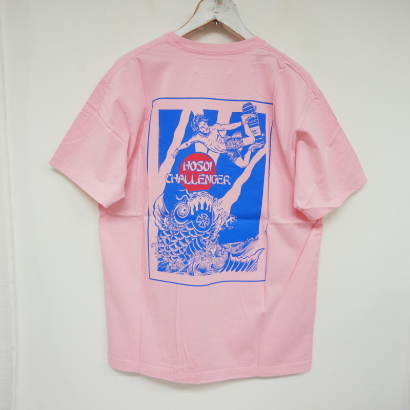 【1円】未使用 CHALLENGER×HOSOI チャレンジャー ホソイ 国内正規 HOSOI TEE プリントTシャツ PINK ピンク XL
