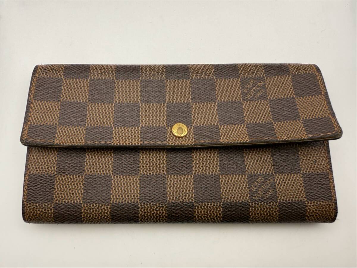 【1円スタート】Louis Vuitton ルイ・ヴィトン ダミエ 長財布 CA0025