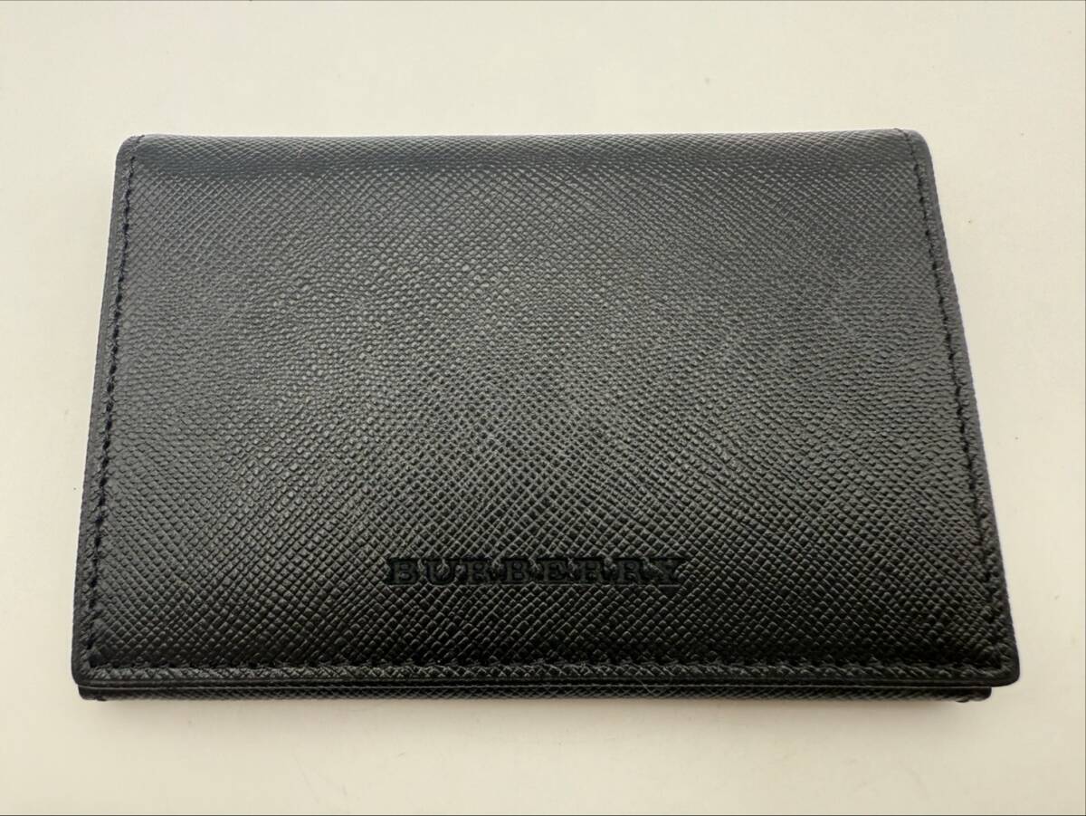 【1円スタート】BURBERRY バーバリー 牛革 名刺入れ・カードケース FN 5502 HJ 09