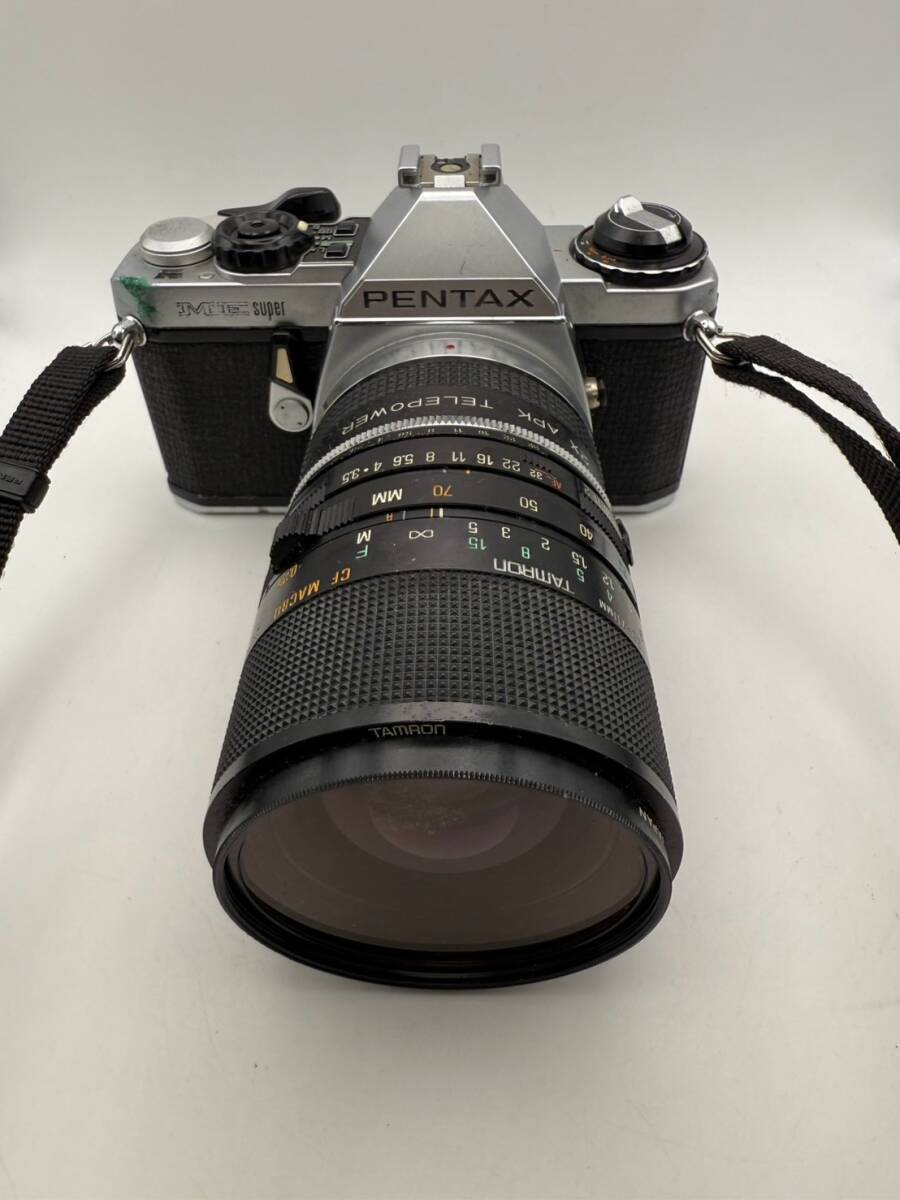 【1円スタート】PENTAX ME super 35㎜フィルム一眼レフカメラ・レンズ TAMRON 35-70㎜ F3.5 CF MACRO・PENTAX WINDER ME Ⅱ