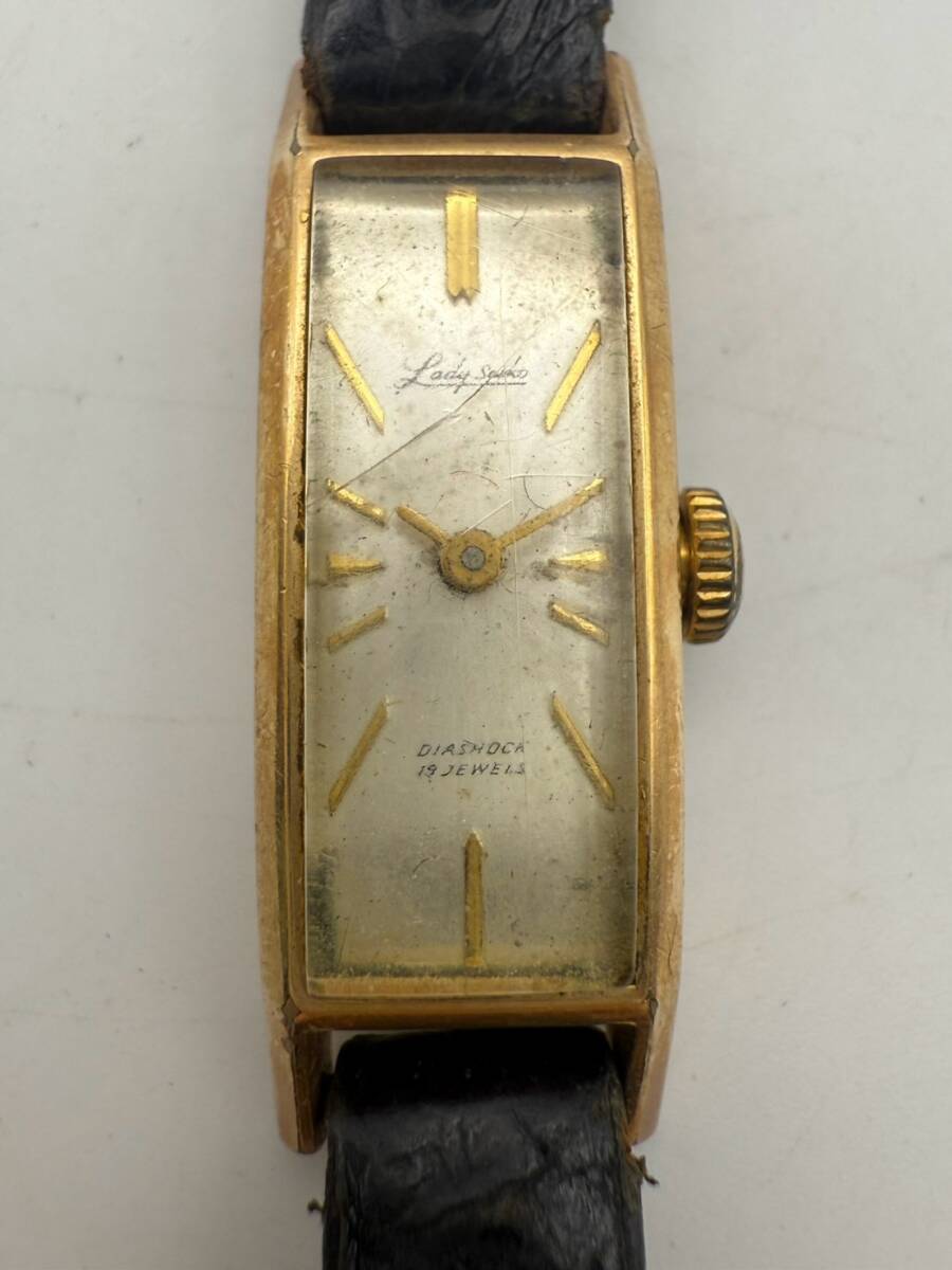 【1円スタート】Lady Seiko DIASHOCK 19JEWELS レディセイコー ダイアショック 19石 ブランド腕時計 4037H