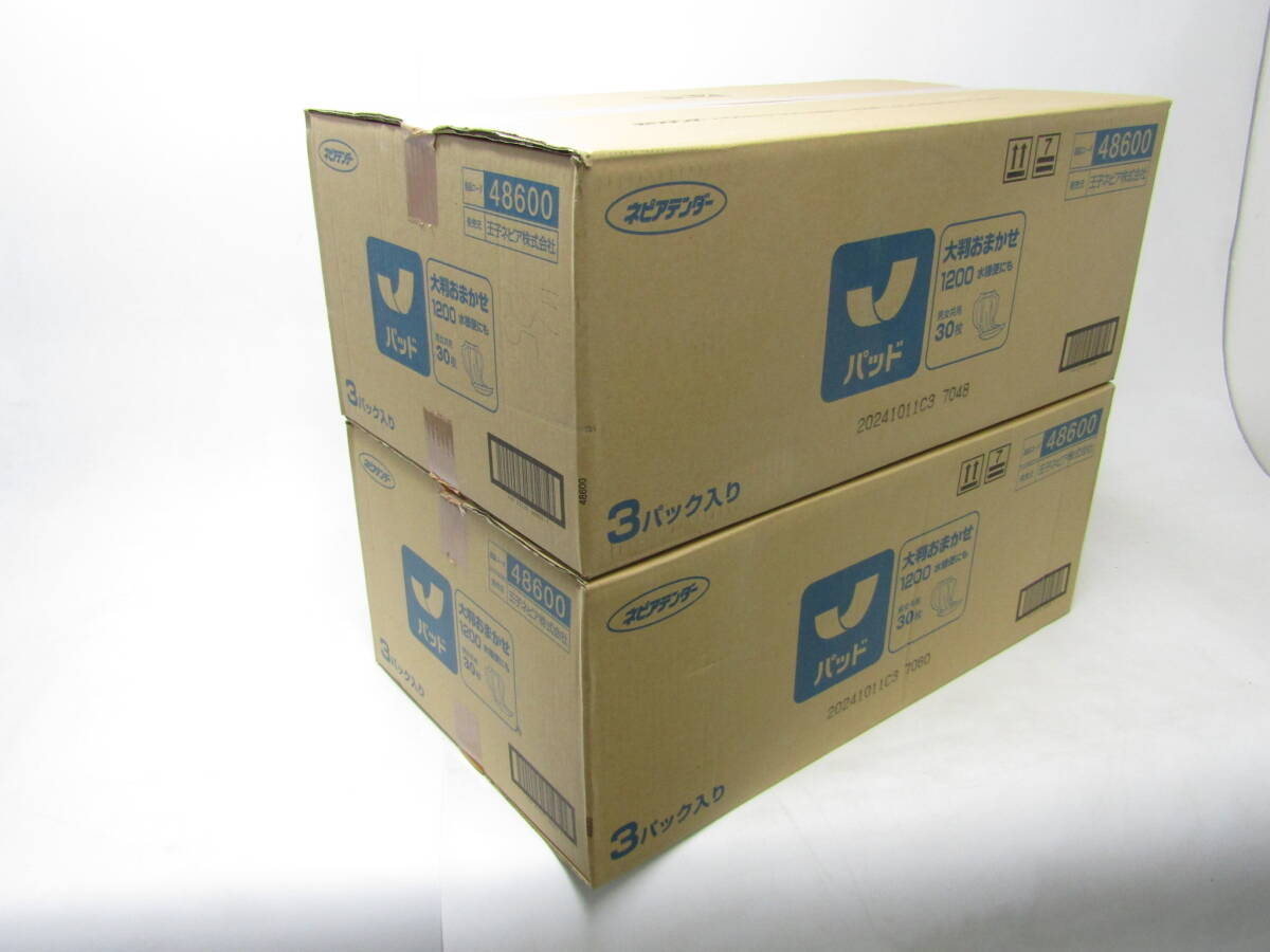 IB3220/180[同梱不可] 未開封品 未使用品 ネピアテンダー 大判おまかせ 1200 水様便にも 30枚入り 6パックまとめ 合計180枚 尿取りパッド
