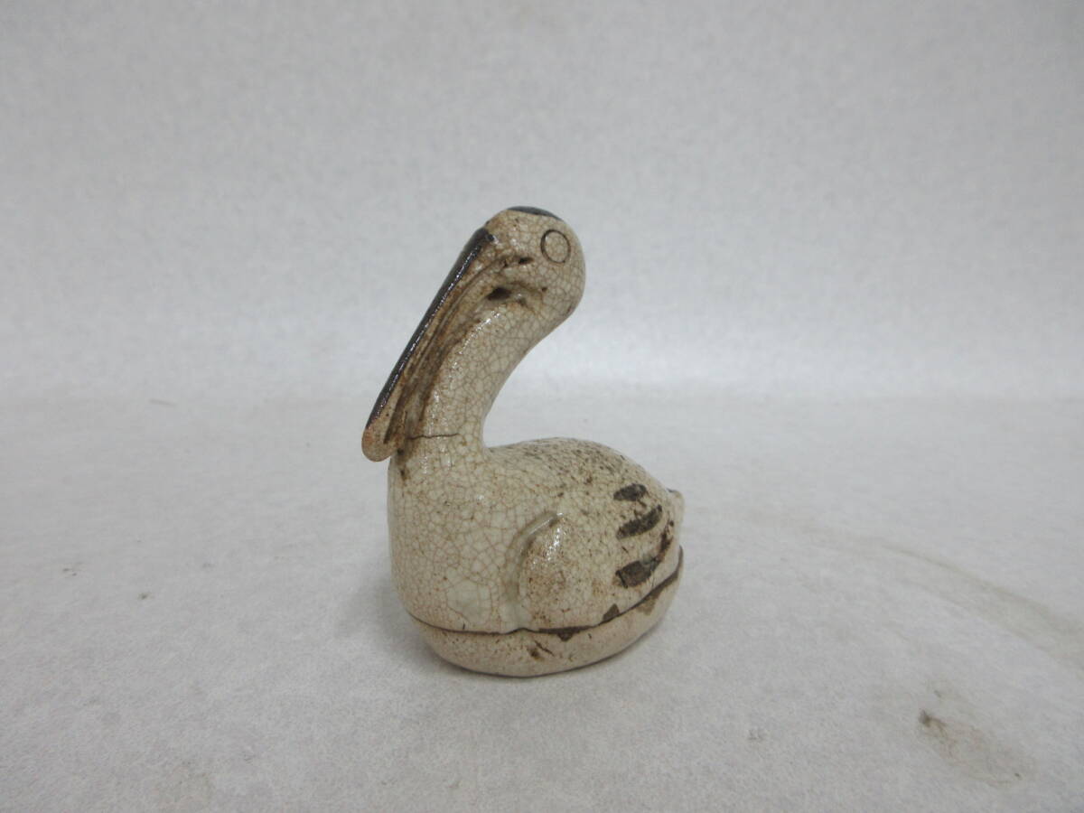 Ｔ５７１２　古志野　一治介作　天正十年　鶴香合　蔵番付旧蔵箱　香道具　茶道具　煎茶道具
