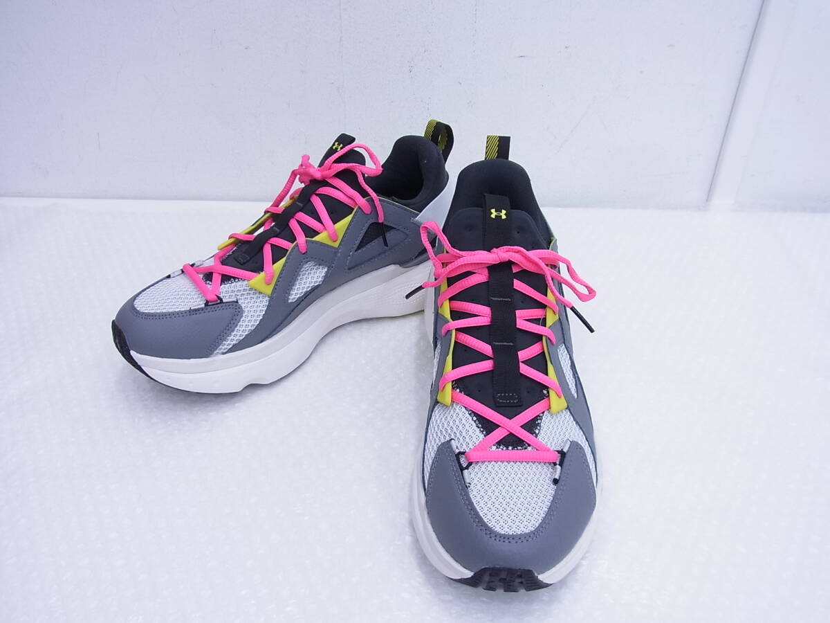 4812 ブランド祭 アンダーアーマー UNDER ARMOUR スニーカー UA Infinite MVMNT ムーブメント 3028667 024 グレー×白 28㎝ メンズ 中古品