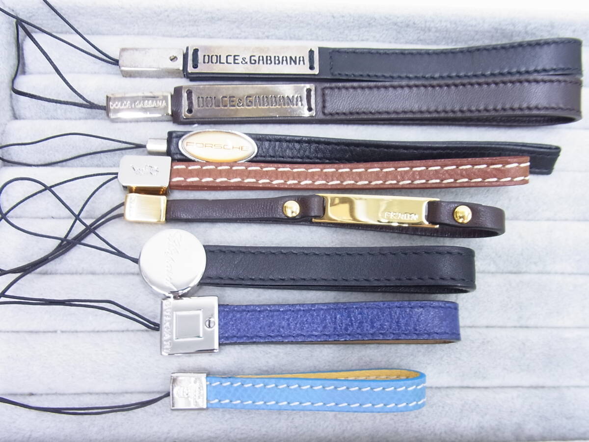 4740 ブランド祭 ストラップ まとめ BVLGARI ブルガリ PRADA プラダ DOLCE&GABBANA ドルガバ BROOKLYN TOKYO PORSCHE アクセサリー 中古品