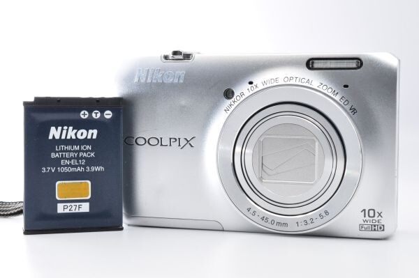 Nikon COOLPIX S6300 ニコン デジカメ シルバー 動作品 良品 #aa0491
