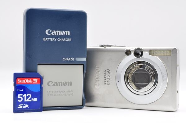 Canon DIGITAL IXUS 60 IXY DIGITAL 60 キヤノン デジカメ シルバー 良品 #aa0476