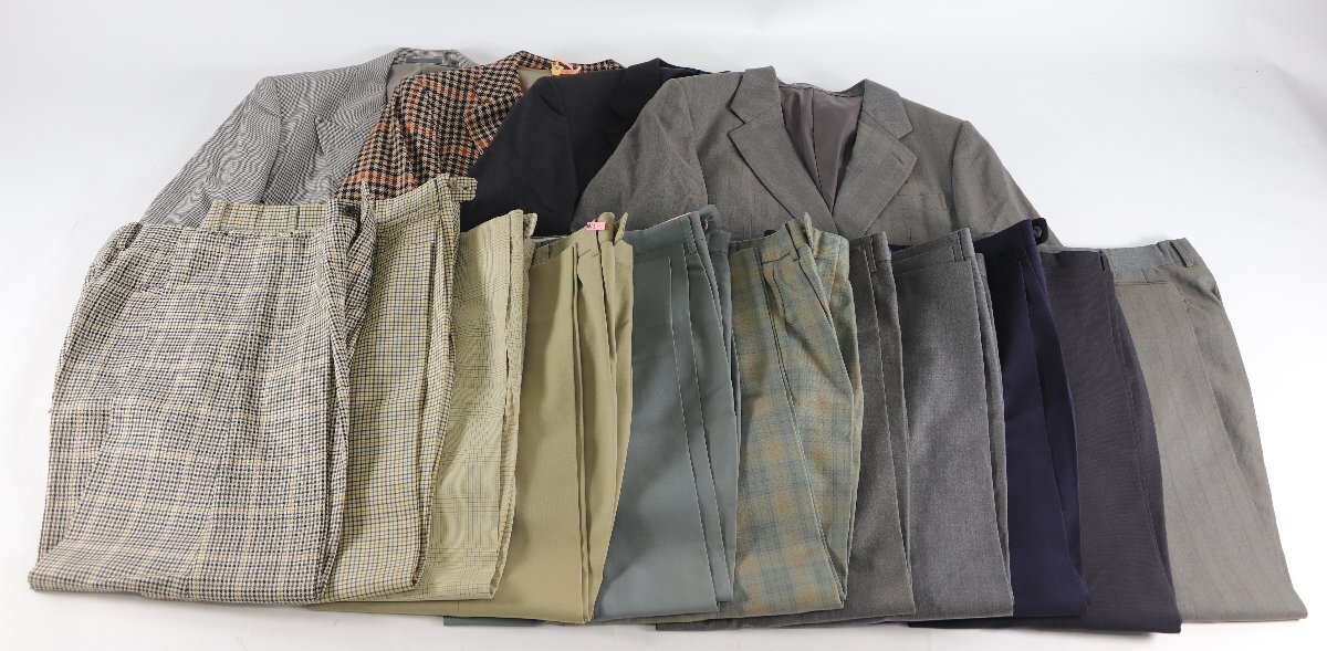 【15点】BURBERRY バーバリー バーバリーズ スーツ ジャケット×4 スラックス×11 サイズ AB5 BB4 BE4 等有 メンズ まとめ売り 6295-RY