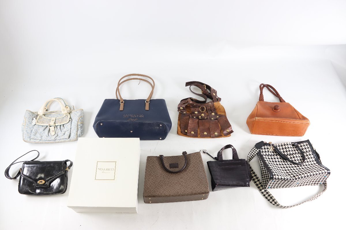 【8点】セリーヌ/GUCCI/NINA RICCI/BARYY/YSL等 ショルダー ハンド トート カバン 鞄 バッグ レディース まとめ売り 6402-KF
