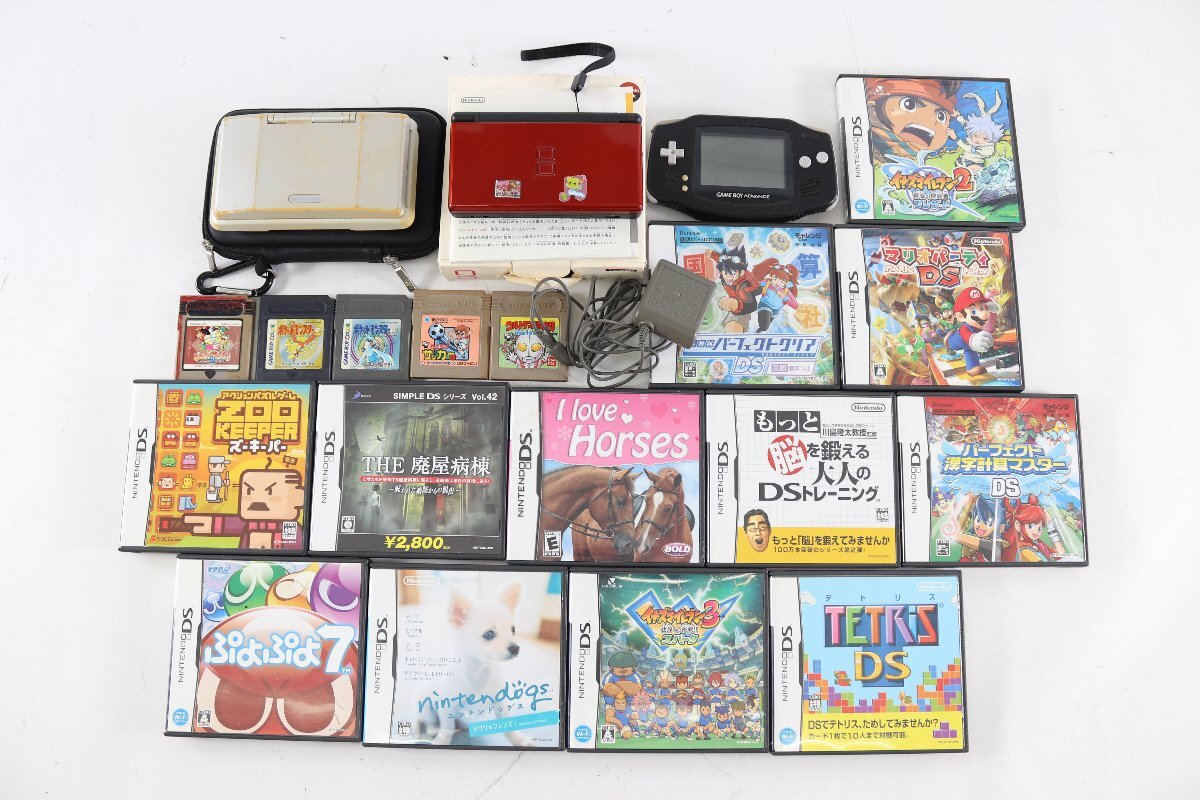 【20点】Nintendo 任天堂 アドバンス DS DSライト マリオパーティー/ぷよぷよ7/テトリスDS/ニンテンドッグズ 等 動作未確認 まとめ 6346-KF