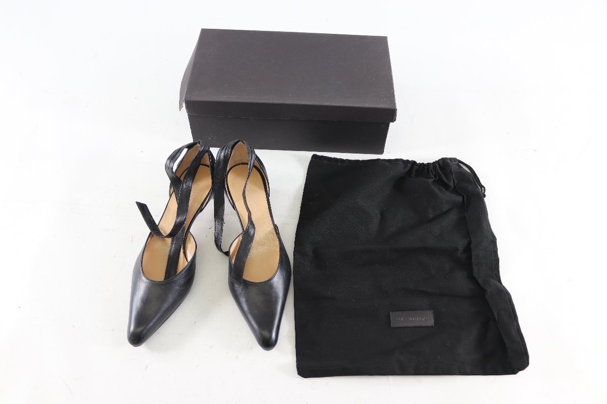 DRIES VAN NOTEN ドリス ヴァン ノッテン パンプス サイズ 36 ポインテッドトゥ レザー ブラック系 箱付き 6356-KF