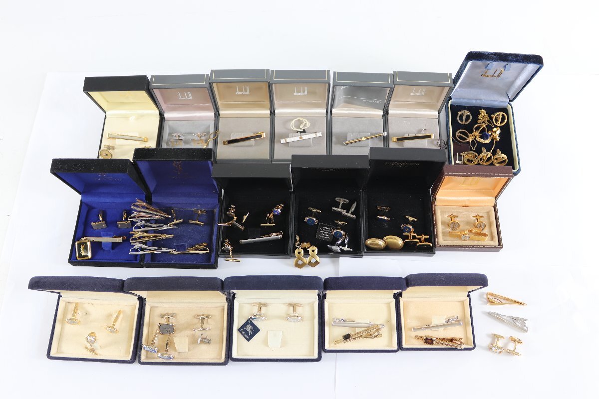 【まとめ売り】バーバリー ダンヒル イヴサンローラン ネクタイピン カフスボタン アクセサリー 紳士 ファッション 6317-TH