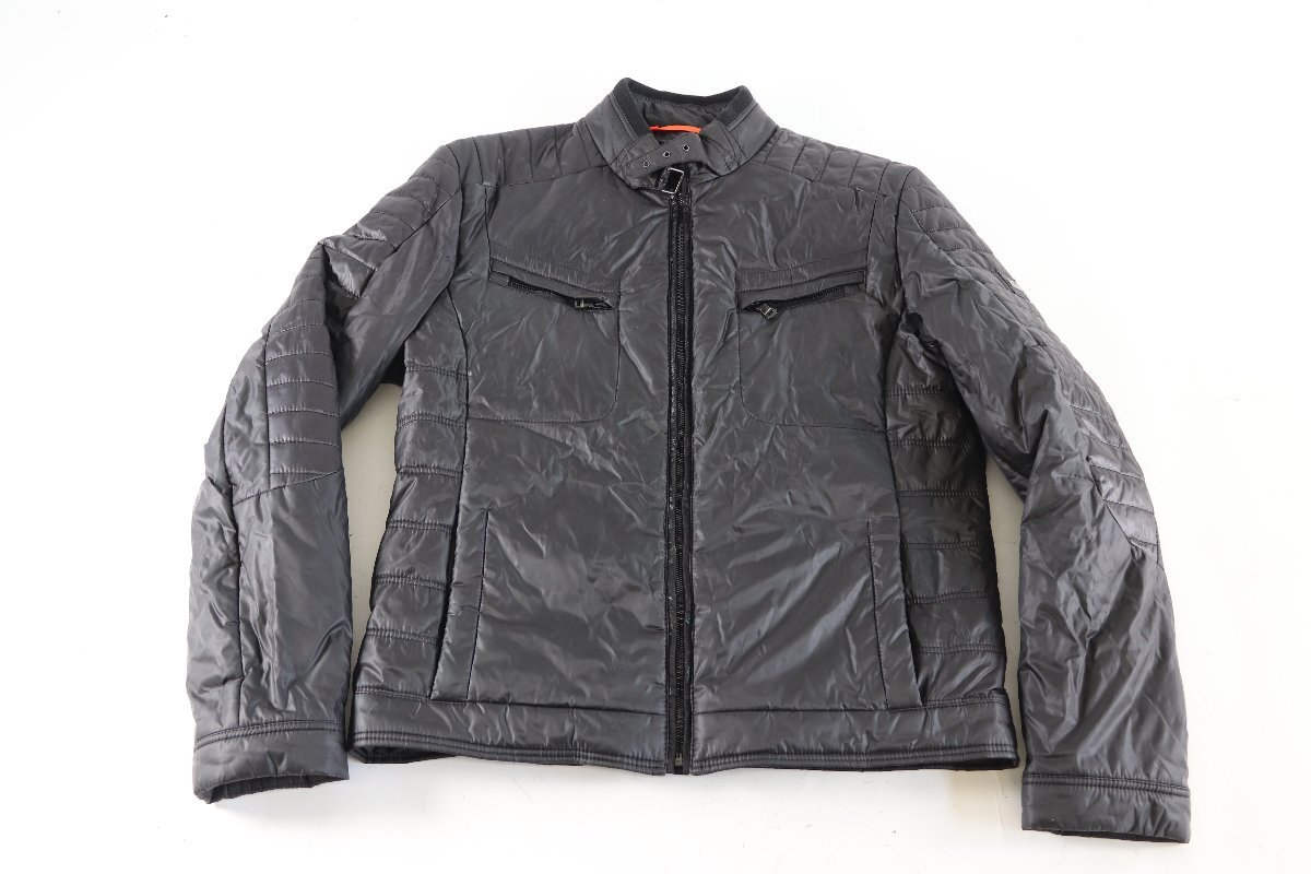HUGO BOSS ヒューゴボス マクラーレンコラボ バイクジャケット アウター 上着 サイズ52 ブラック系 メンズ ファッション 6325-NT