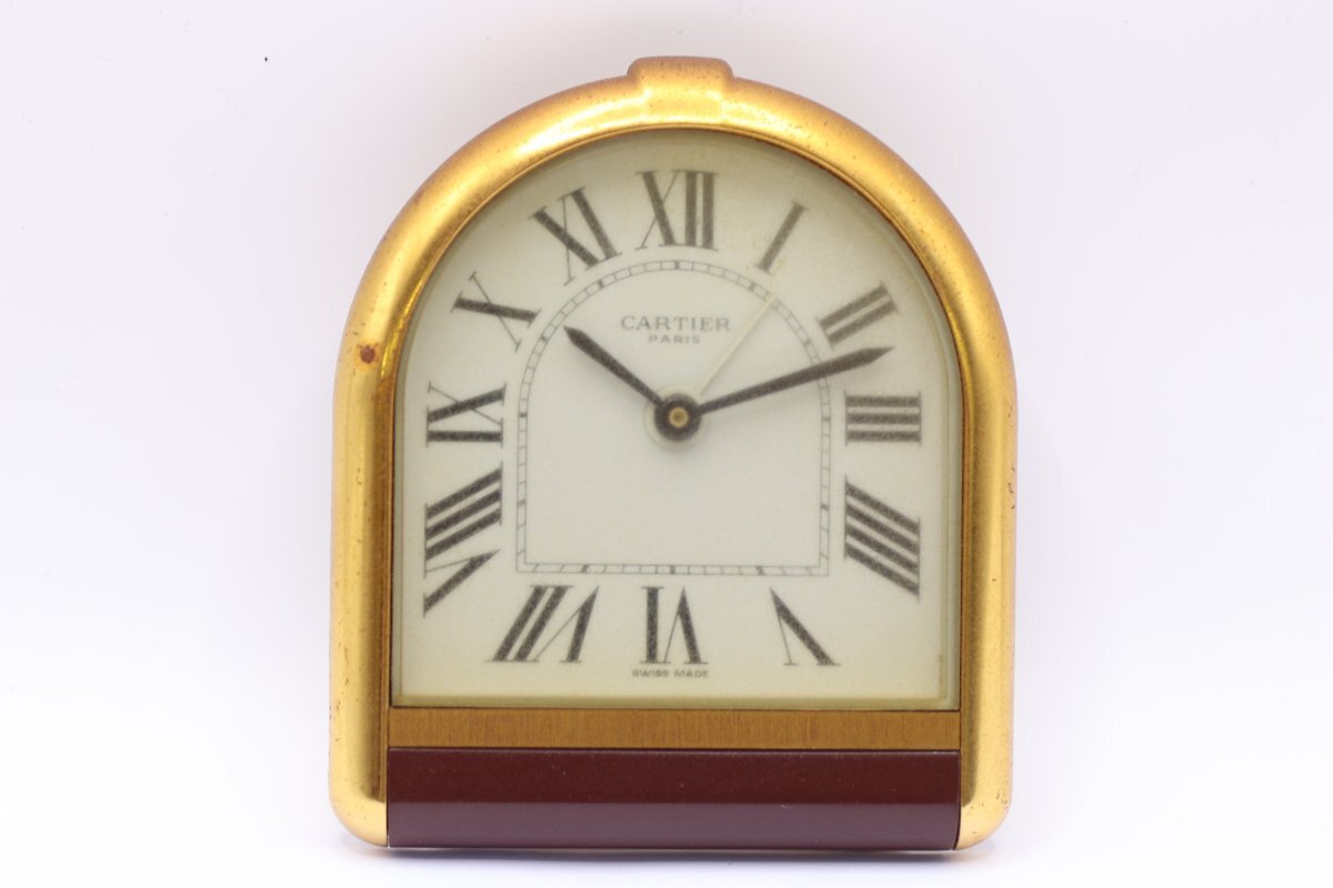 Cartier カルティエ アナログ 置時計 クォーツ ゴールドカラー インテリア ヴィンテージ コレクション 6384-IN