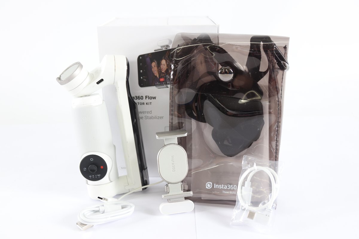 Insta360 Flwo CREATOR KIT クリエイターキット スマホ用 ジンバル 手振れ補正 箱付き ホワイト系 6220-KF①