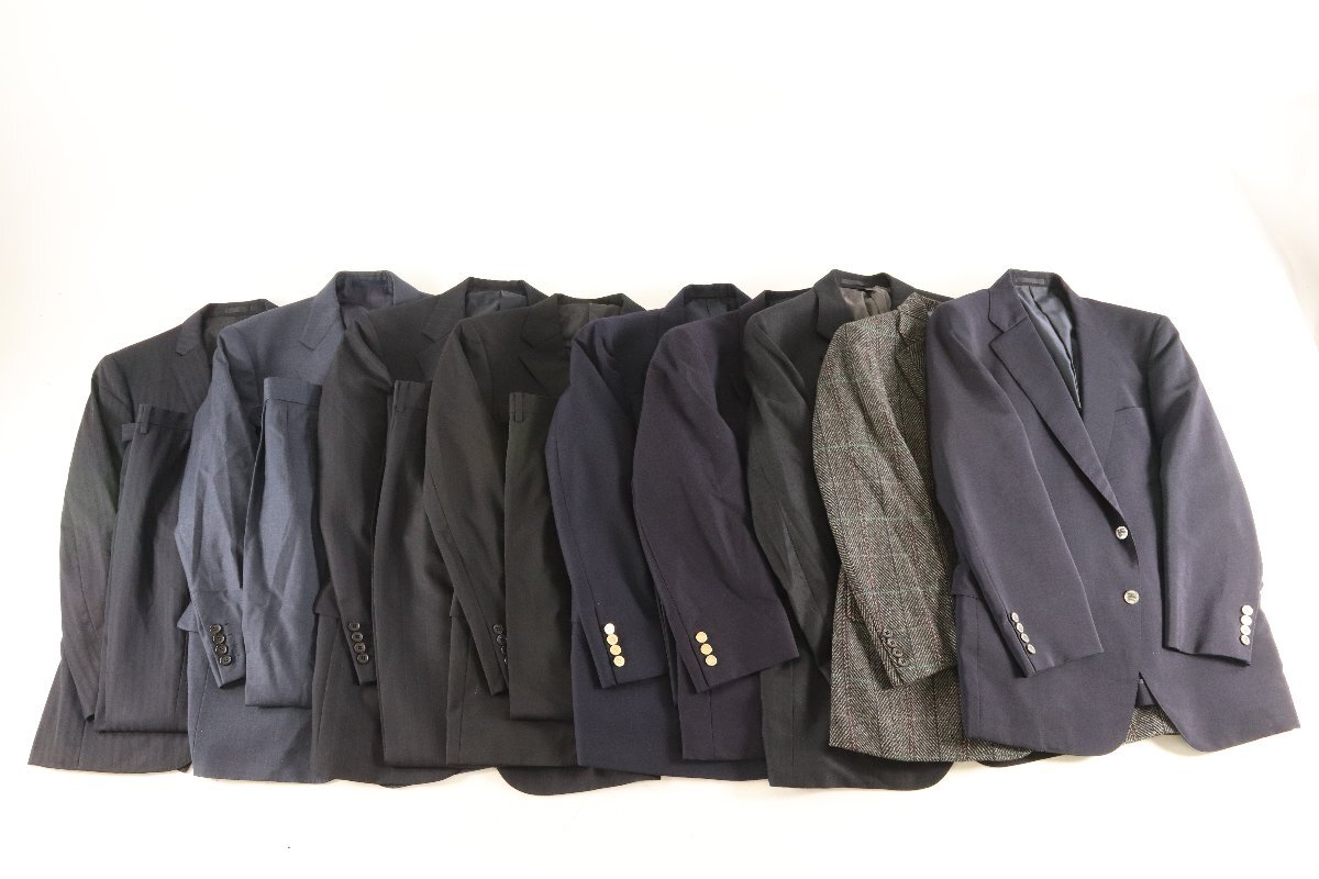 【14点】Burberrys バーバリーズ スーツ 背広 ジャケット×9 スラックス×5 メンズ 紳士 まとめ売り 6410-KF