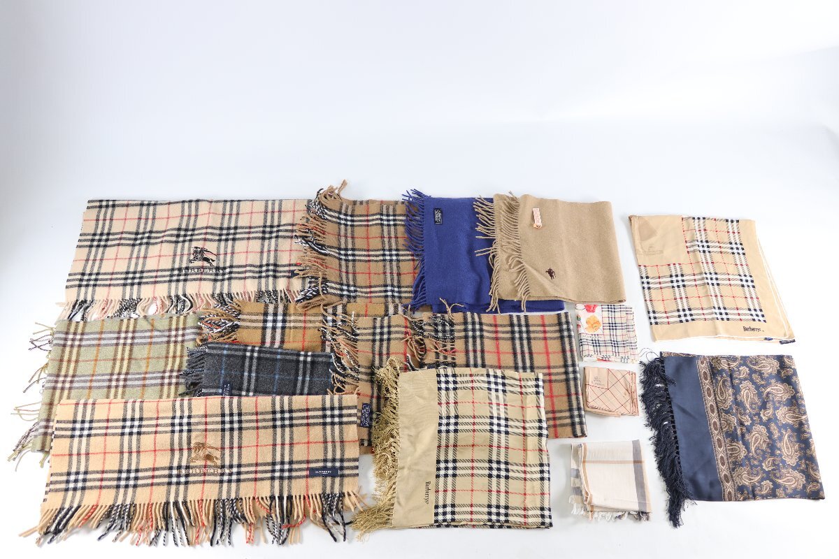 【16点】BURBERRY バーバリー バーバリーズ スカーフ ハンカチ マフラー ファッション小物 まとめ売り 6299-RY