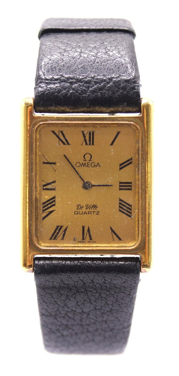 【不動品】OMEGA オメガ De Ville デビル 1330 クォーツ 腕時計 ゴールドカラー ファッション小物 メンズ 6417-IN