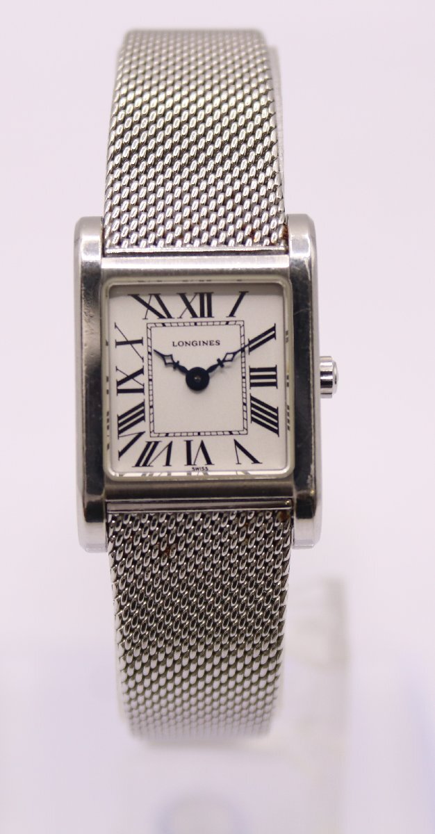 【不動品】LONGINES ロンジン 1926 L5.173.4 スクエア ローマン クォーツ 腕時計 シルバーカラー レディース 6315-IN