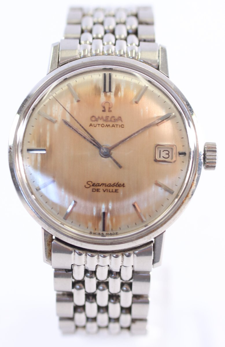 【ジャンク品】 OMEGA オメガ seamaster シーマスター De Ville デビル 自動巻き デイト 腕時計 シルバーカラー ファッション小物 6422-IN