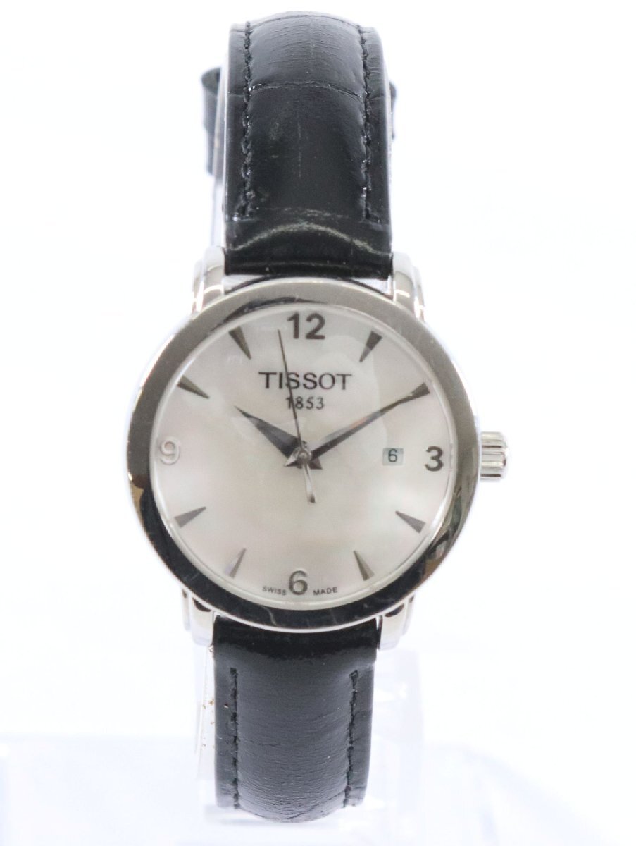 Tissot ティソ Everytime エブリタイム クォーツ デイト 腕時計 マザーオブパール文字盤 シルバーカラー ターボテスター反応〇 6395-IN