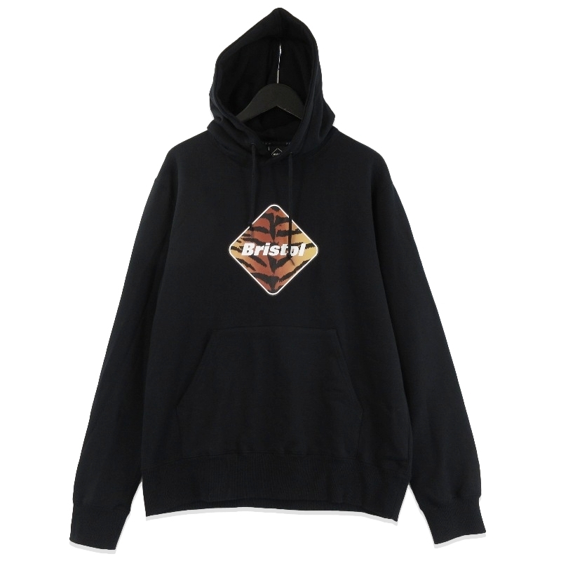 F.C.Real Bristol エフシーレアルブリストル TIGER EMBLEM PULLOVER HOODIE FCRB-212131 プルオーバーパーカー ブラック 黒 M 71016410
