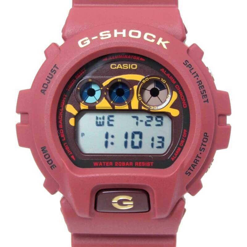 美品 CASIO G-SHOCK Gショック DW-6900X SYNA Central Cee 本体のみ 2025年コラボ DW-6900CC25-4ER デジタル バーガンディ 28013156