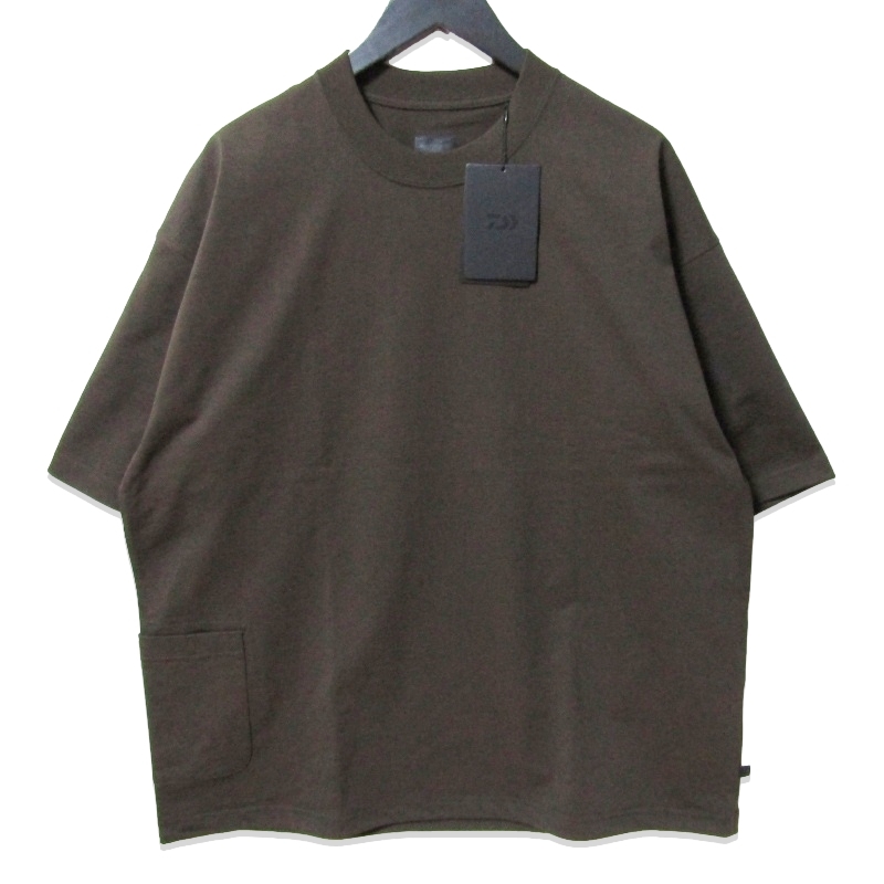 未使用 DAIWA PIER39 ダイワピア39 TECH SIDE POCKET S/S TEE BE-32026 テックドサイドポケット 半袖Tシャツ D.BROWN L 27114577