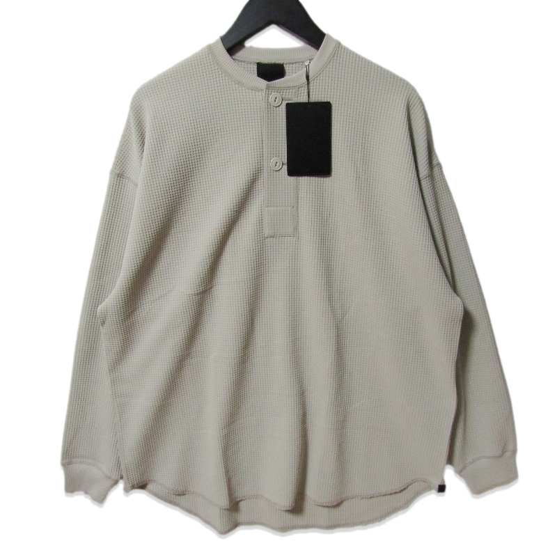 未使用 DAIWA PIER39 ダイワピア39 TECH THERMAL HENLEY L/S BE-38026 ヘンリーネック 長袖Tシャツ サーマル ワッフル ECRU M 27114571
