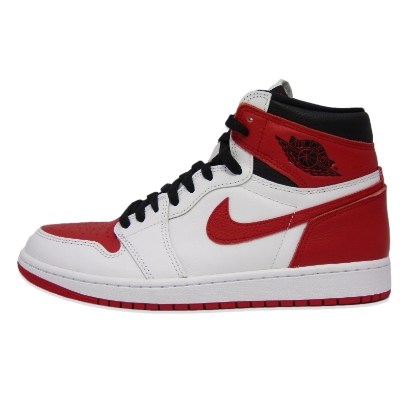 美品 NIKE ナイキ 27cm AIR JORDAN 1 RETRO HIGH OG 555088-161 エアジョーダン1 ハイカット WHITE/UNIVERSITY RED-BLACK 18002366