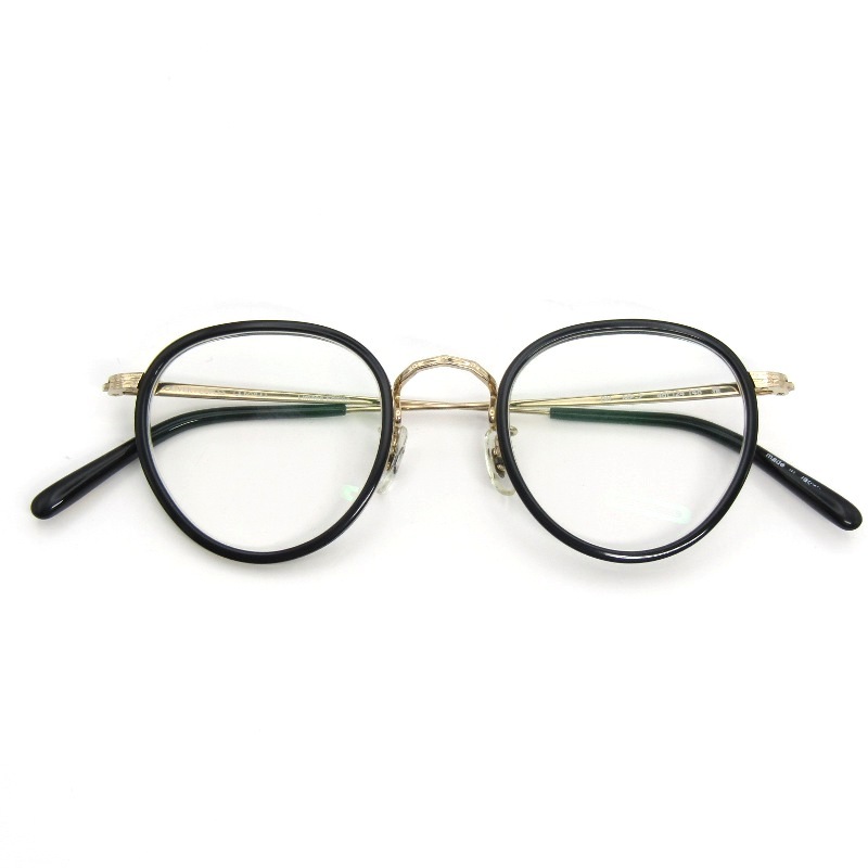 OLIVER PEOPLES オリバーピープルズ メガネフレーム MP-2 雅 度入り 日本製 ボストン ワッパ BK ブラック/ゴールド 54001344