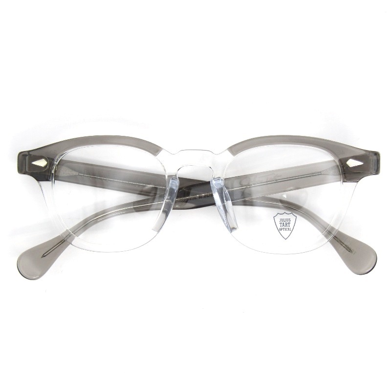 未使用 JULIUS TART OPTICAL ジュリアスタートオプティカル メガネフレーム AR 46-22 PL-002T 日本製 GREY CRYSTAL BROW 54001352