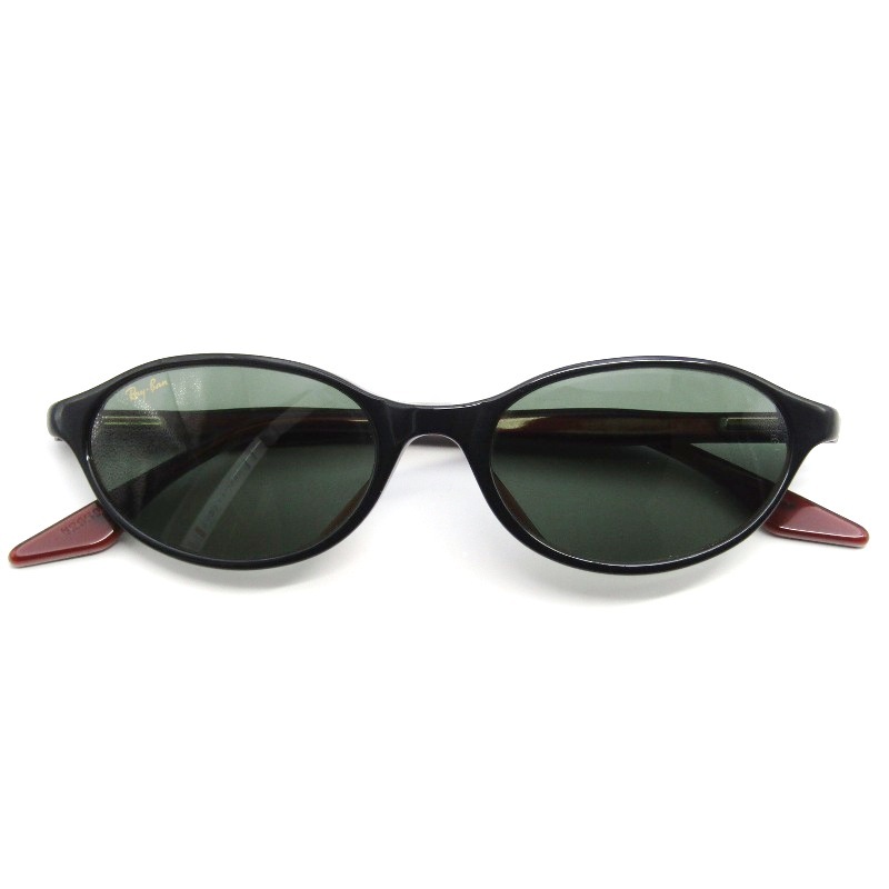 美品 Ray-Ban レイバン サングラス W2959 USA製 B&L HIGHSTREET ハイストリート オーバル POBK ブラック/クリアブラウン 61006263
