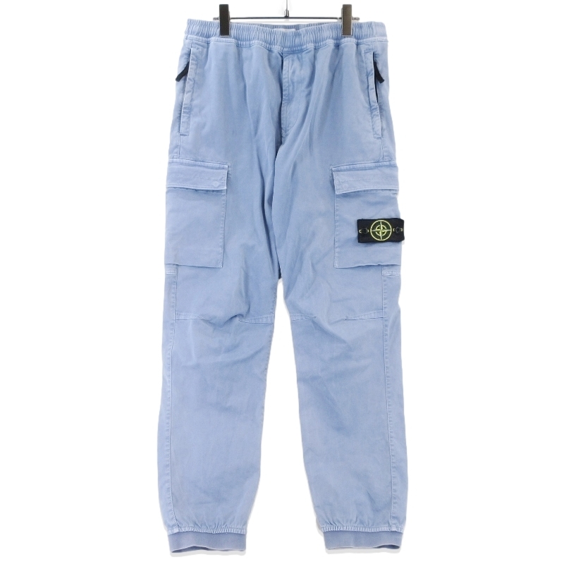 STONE ISLAND ストーンアイランド カーゴパンツ 7715313L1 Compass-motif cargo pants コットン ウォッシュ/USED加工 ブルー 34 99001630