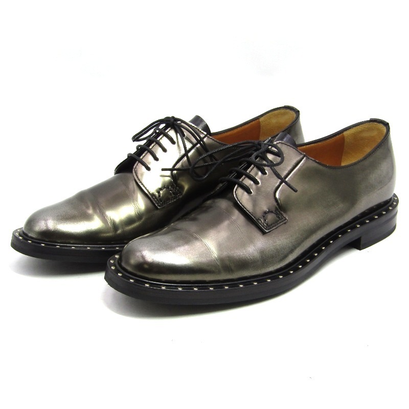 Church's チャーチ 37.5 スタッズ プレーントゥ REBECCA 2 METコレクション ウィメンズ レディース レベッカ 24.5cm スティール 18002392