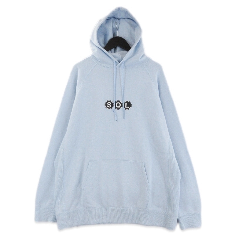 未使用 SEQUEL シークエル HOODIE SQ-24AW-CS-01 プルオーバーパーカー フーディ プリント 日本製 SAX XL 71016559