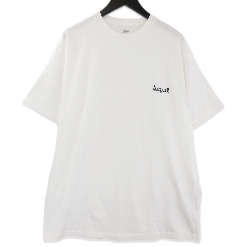 未使用 SEQUEL シークエル T-SHIRT? SQ-25SS-ST-14 半袖Tシャツ 刺繍 日本製 WHITE XL 71016541