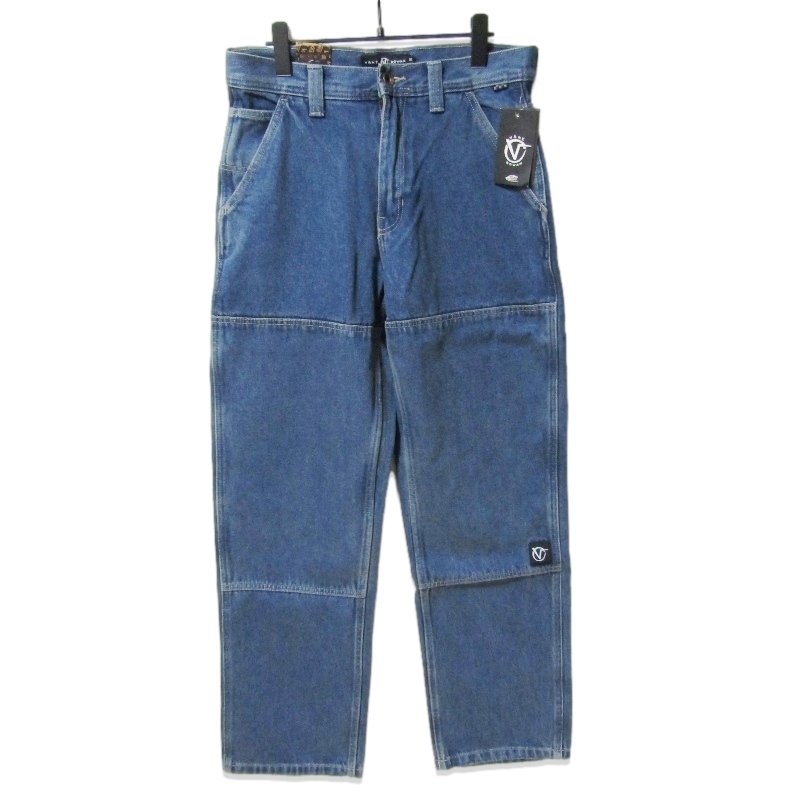 未使用 VANS バンズ M ROWAN LOOSE DENIM PANT VN000F55AHU ダブルニー ルーズフィット ロングパンツ VINTAGE INDIGO 30 27114608