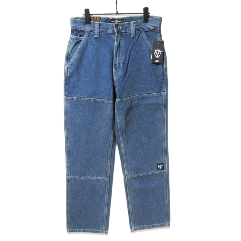 未使用 VANS バンズ M ROWAN LOOSE DENIM PANT VN000F55AHU ダブルニー ルーズフィット ロングパンツ VINTAGE INDIGO 30 27114610