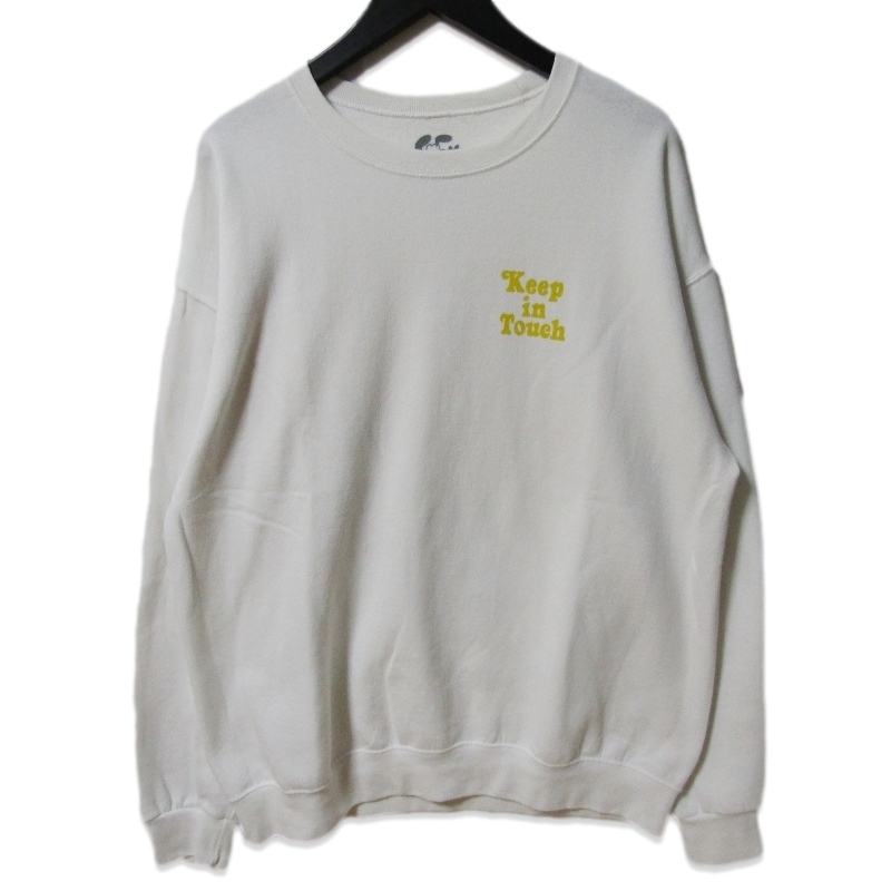 VERDY × Kit Gallery ヴェルディ クルーネックスウェット KEEP IN TOUCH SWEAT CREW スウェット クルー コットン ホワイト 白 L 27114614