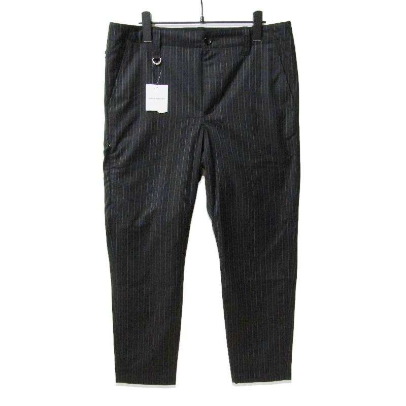 美品 uniform experiment ユニフォームエクスペリメント PIN STRIPED SIDE POCKET TAPERED PANTS UE-212003 ブラック 黒 2 27114644