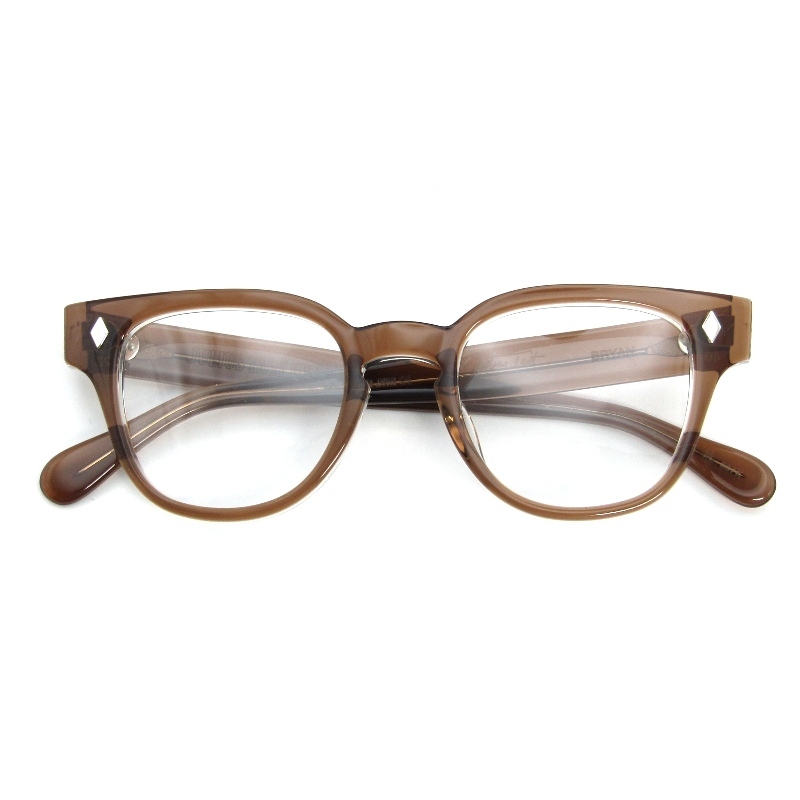 未使用 JULIUS TART OPTICAL ジュリアスタートオプティカル メガネフレーム BRYAN 46-22 PL-007K 日本製 BROWN CRYSTAL II 54001383